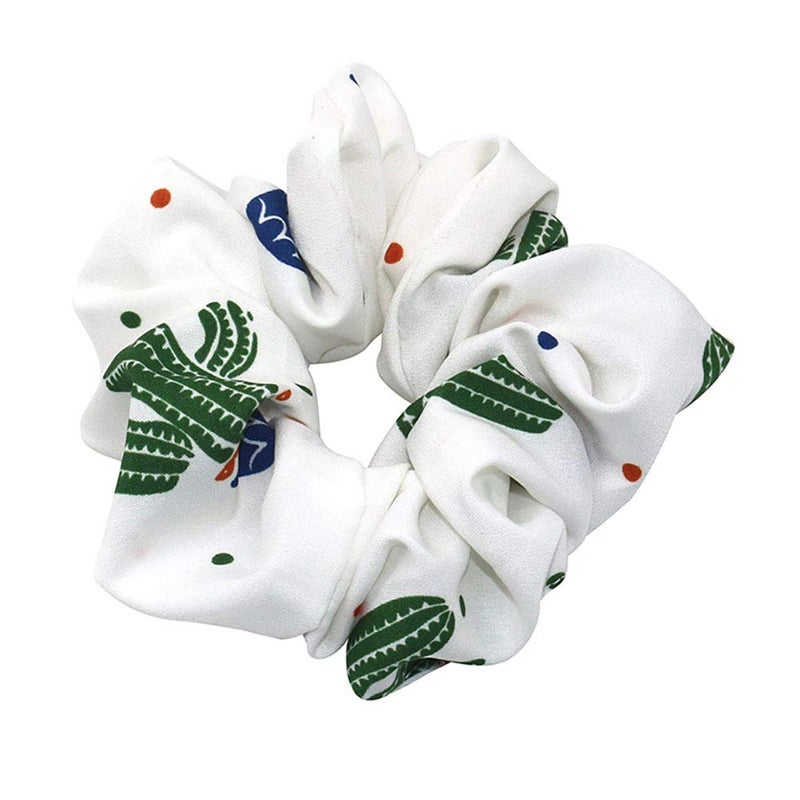 Fodattm 4PCS Elastic Hair Scrunchies Hair Bands Hair Ties Scrunchy Hair Rope Ponytail Holder for Women (Cactus pattern) - Image 5